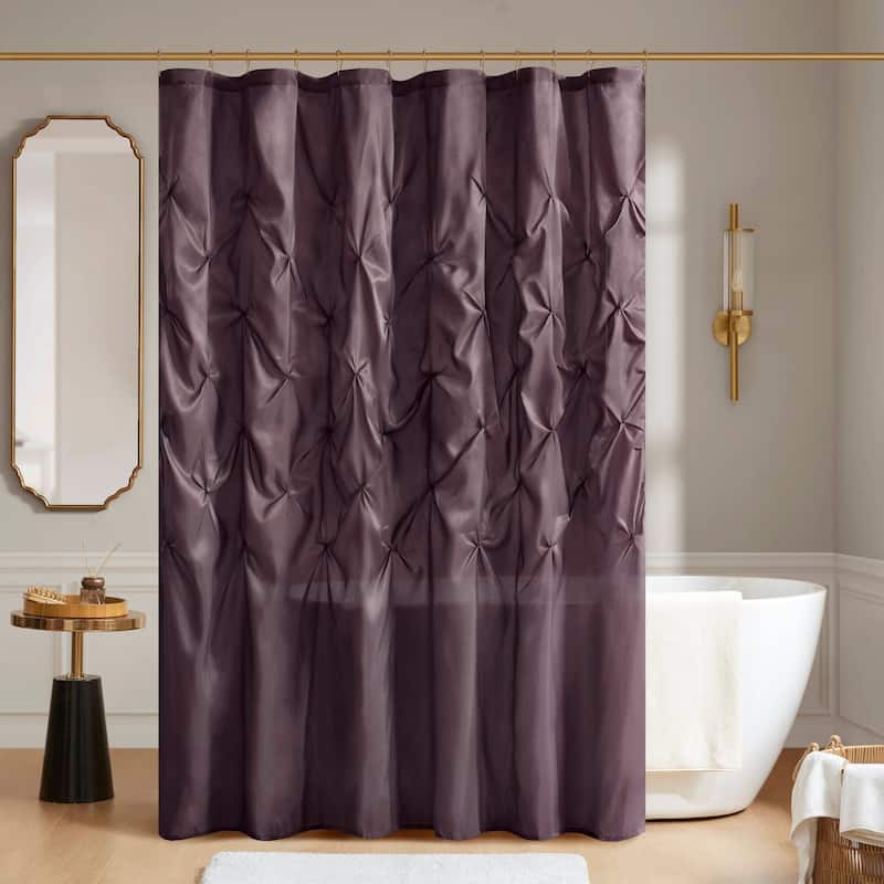 Madison Park Laurel Tufted Semi-Sheer Shower Curtain