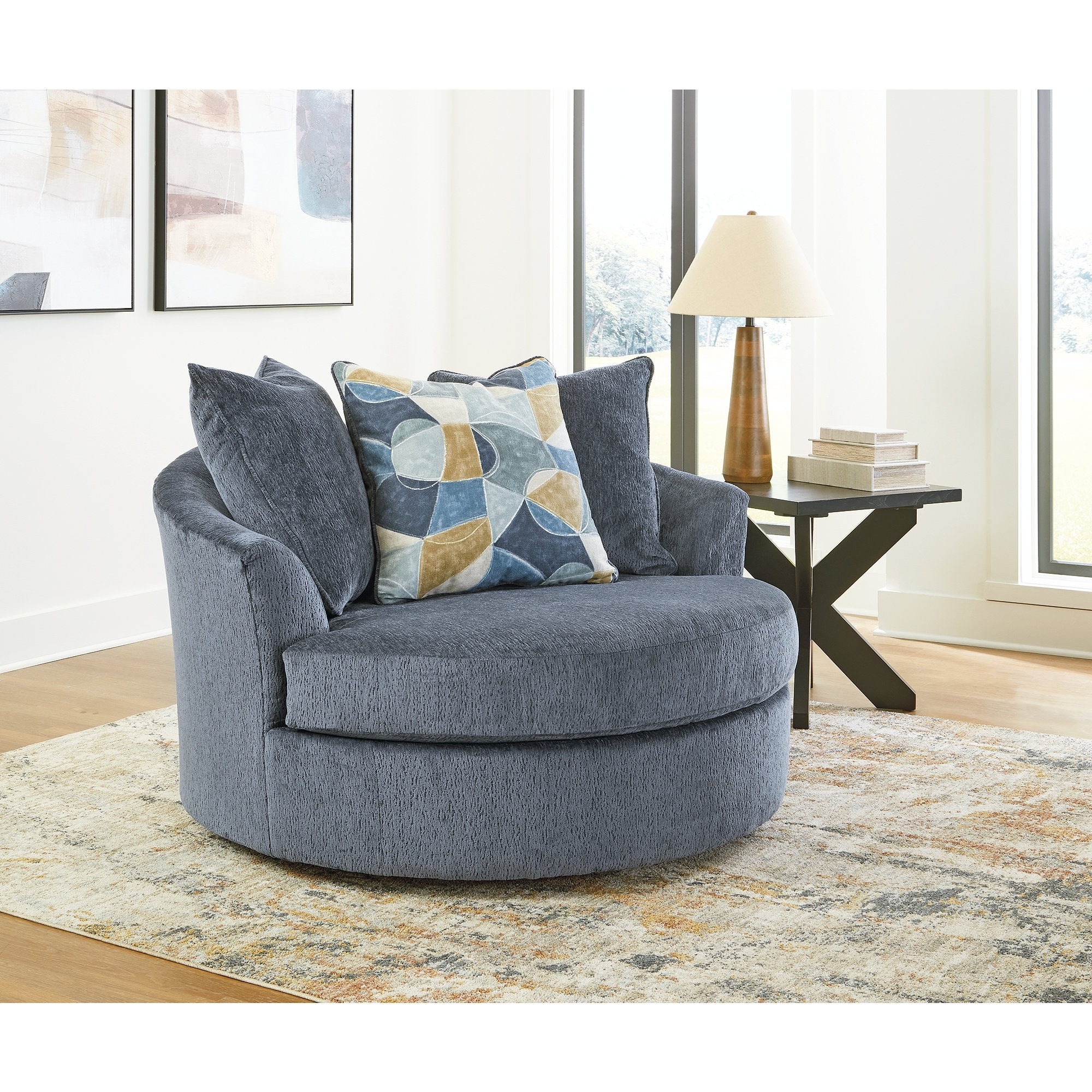 Signature Design by Ashley Maxon Place Oversized Swivel Accent Chair 56 W x 55 D x 35 H