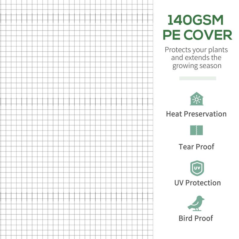 Outsunny 11.5' x 10' x 6.5' Walk-in Tunnel Greenhouse with Zippered Mesh Door, 7 Mesh Windows & Roll-up Sidewalls