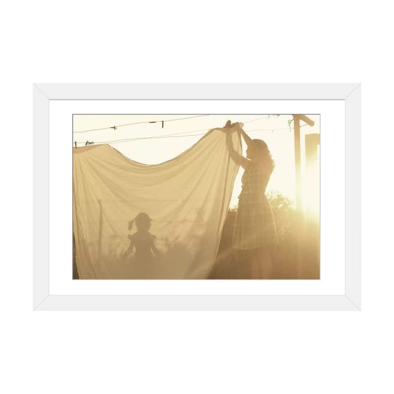 iCanvas "Autumn Shadow Clothesline" by Mandy Lynne PFA - White - 16x24x1
