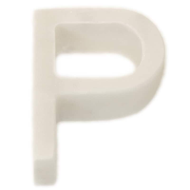 Marble Helvetica Letter White - P
