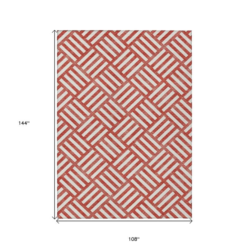 HomeRoots Geometric Transitional Rectangle Outdoor Rug