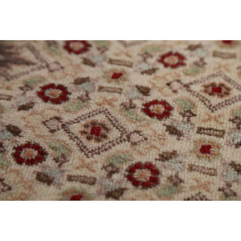 Medallion Tabriz Mahi Oriental Large Rug Handmade Wool Carpet - 10'2"x 14'3"