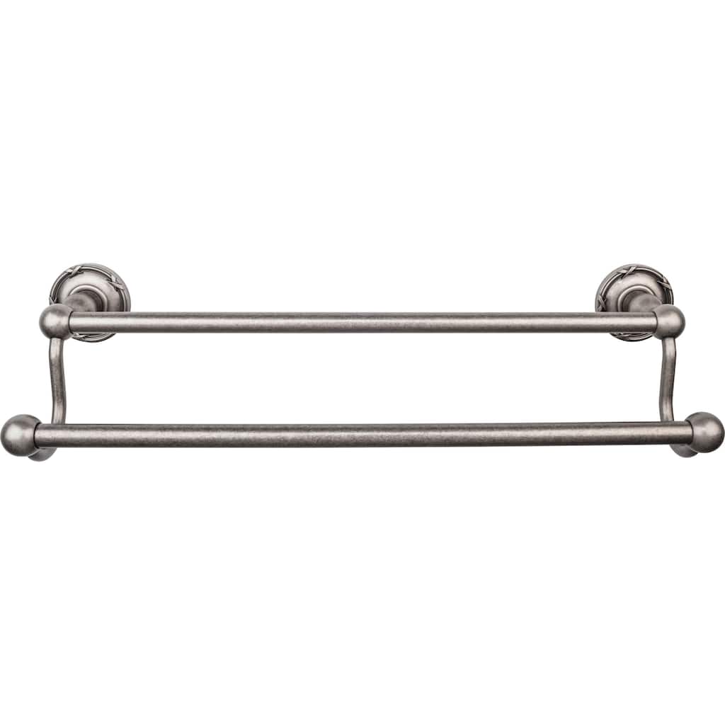 Top Knobs Edwardian Bath 18 Inch Double Towel Bar Ribbon Backplate