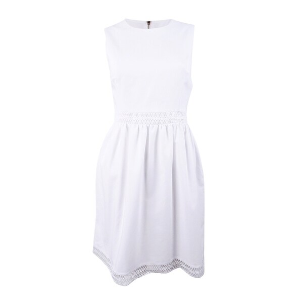 calvin klein black fit and flare dress