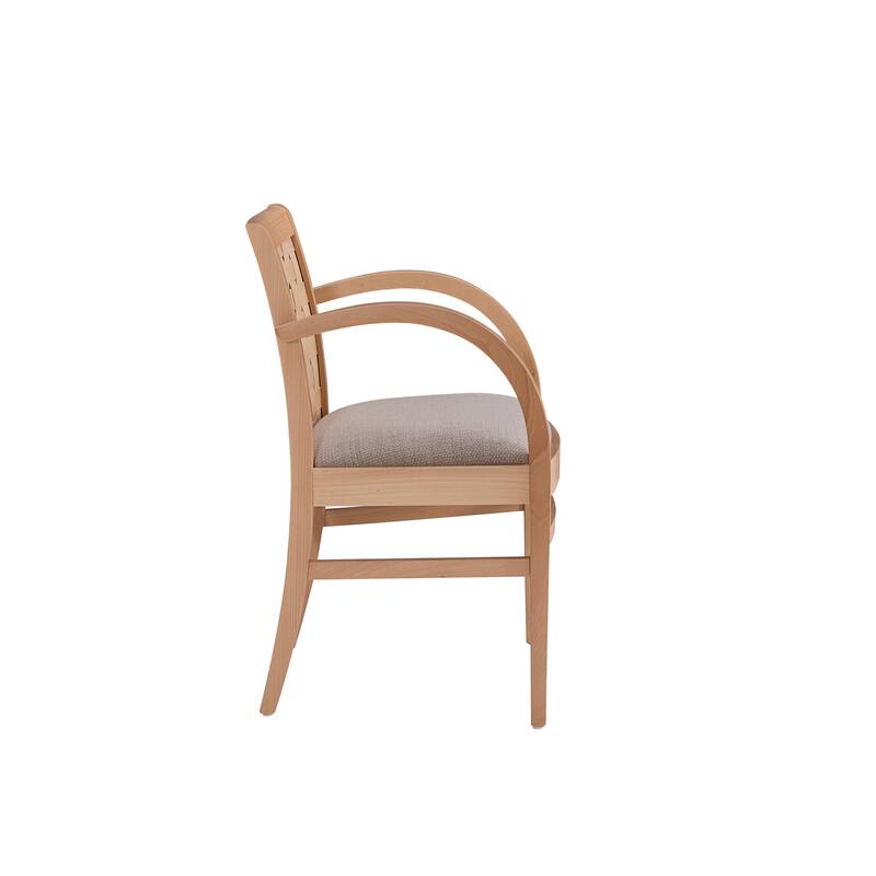 Linon Lanada Woven White Arm Chair