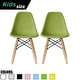 preview thumbnail 1 of 17, Set of Two Kids Toddler Chair Side Armless Natural Wood Legs Eiffel For Kitchen Desk Work Bedroom Playroom Preschool