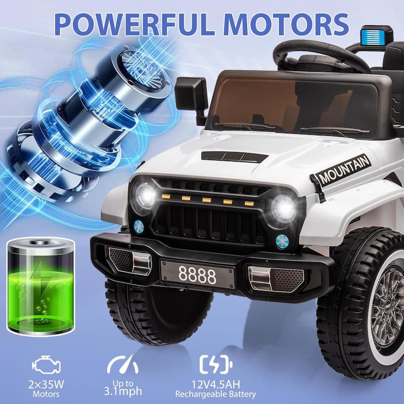 12V Ride on Truck Car, Kids Electric Car with Remote Control