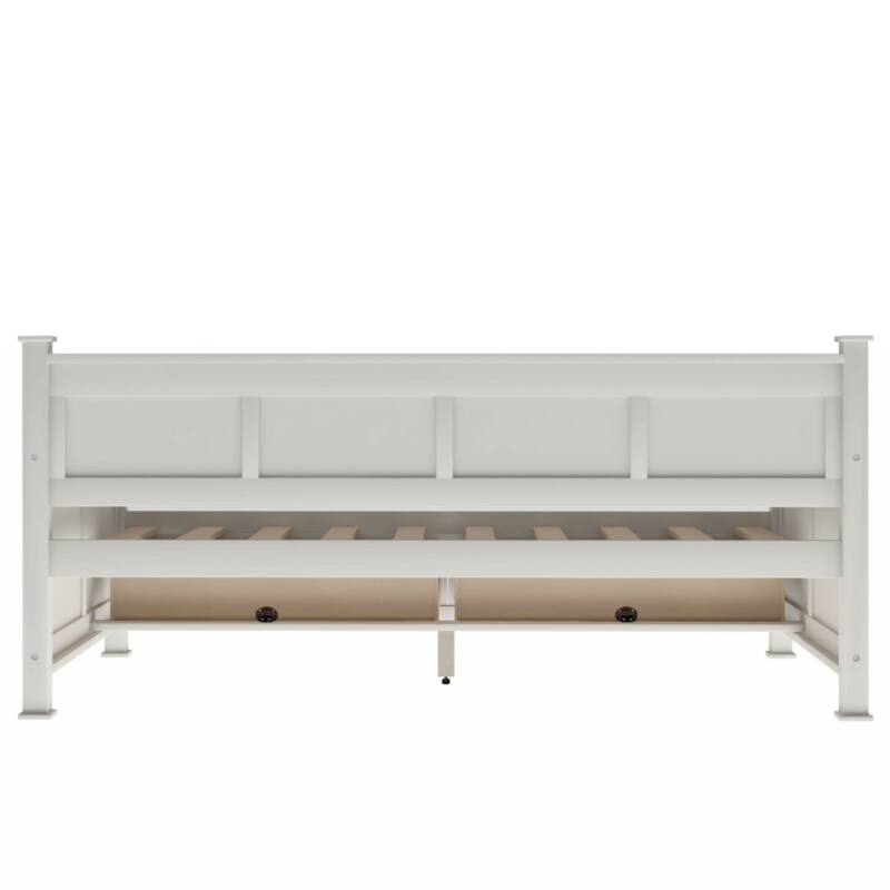 Twin Size Daybed with 2 Large Drawers, X-shaped Frame, Modern and Rustic Casual Style Daybed