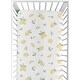 preview thumbnail 1 of 4, Lemon Floral Girl Fitted Crib Sheet - Yellow Green White Watercolor Boho Bohemian Farmhouse Fruit Flower Blossom Botanical Leaf