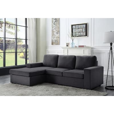 Linen Sofa with Reversible Chaise