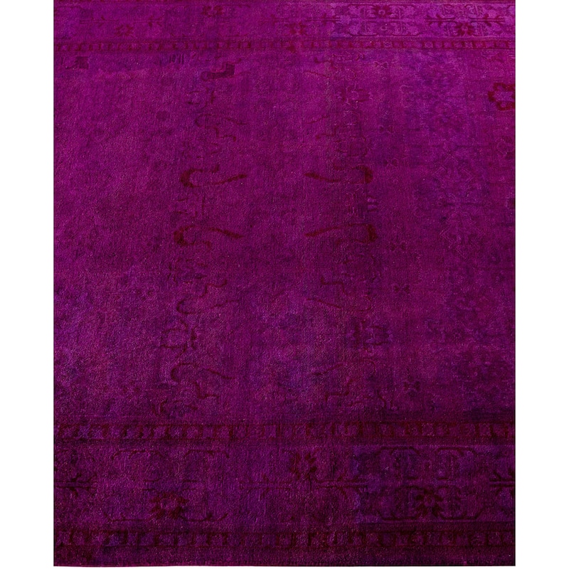 Overdyed One-of-a-Kind Hand-Knotted Area Rug - Purple - 4' 2" x 6' 3"