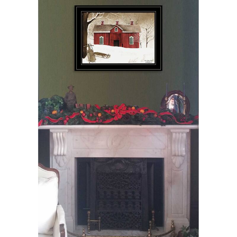 TrendyDecor4U Contemporary "New Fallen Snow" Framed Print Wall Art by Billy Jacobs