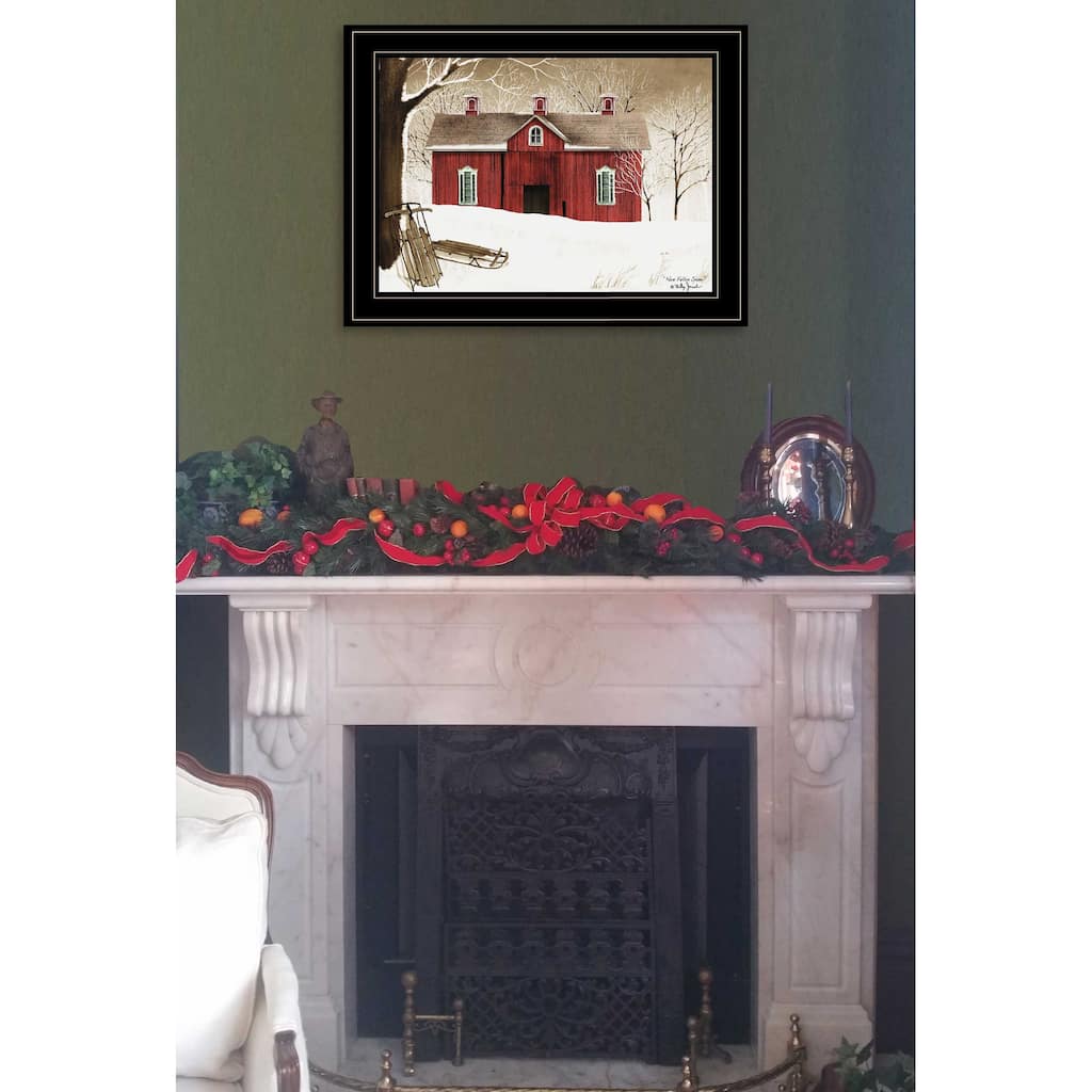 TrendyDecor4U Contemporary "New Fallen Snow" Framed Print Wall Art by Billy Jacobs