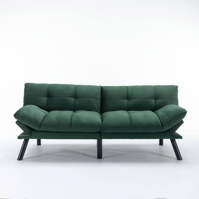 70.87" Modern Comfy Convertible Folding Sofa Bed - Emerald