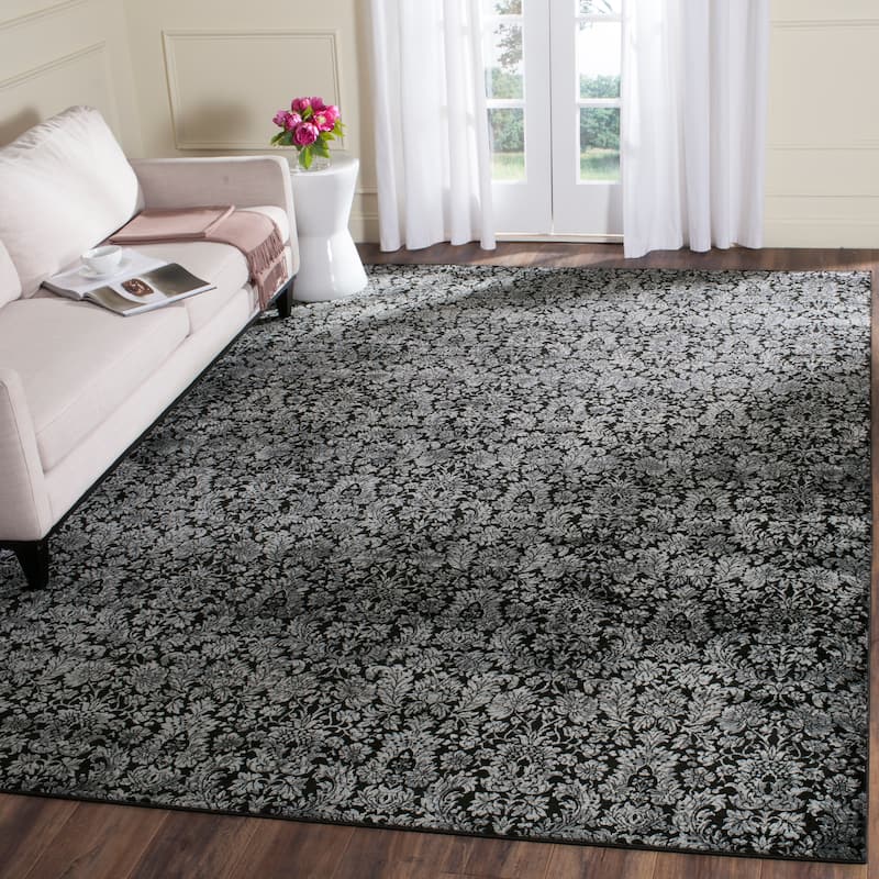 SAFAVIEH Vintage Distressed Boho Orpha Oriental Rug - 8' x 11' - Black/Light Grey
