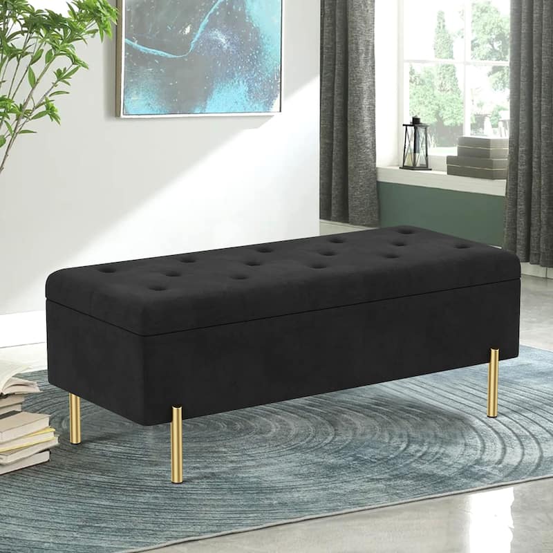 Andeworld End Of Bed Storage Bench,ottoman with storage for living room bedroom bench