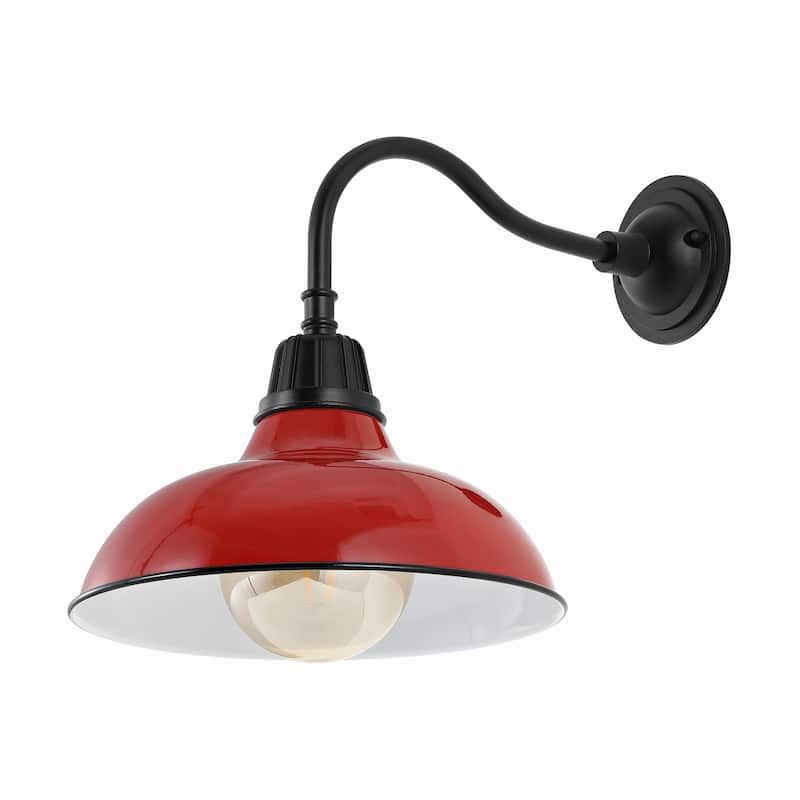Stanley 12.25" Indoor/Outdoor LED Gooseneck Arm Sconce, By JONATHAN Y