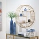 preview thumbnail 1 of 17, Sagebrook Home Modern Glam Iron and Wood Wall Storage Shelf - 32" x 7" x 32" White