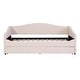 preview thumbnail 4 of 34, Teddy Fleece Twin Size Upholstered Daybed with Pull-out Trundle Bed and LED Light, Sofa Bed Frame for Bedroom Apartment