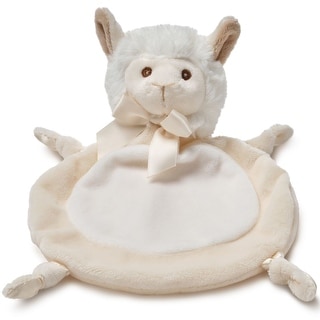 Bearington Baby Wee Alma 8" x 7" Small Llama Stuffed Animal Blanket