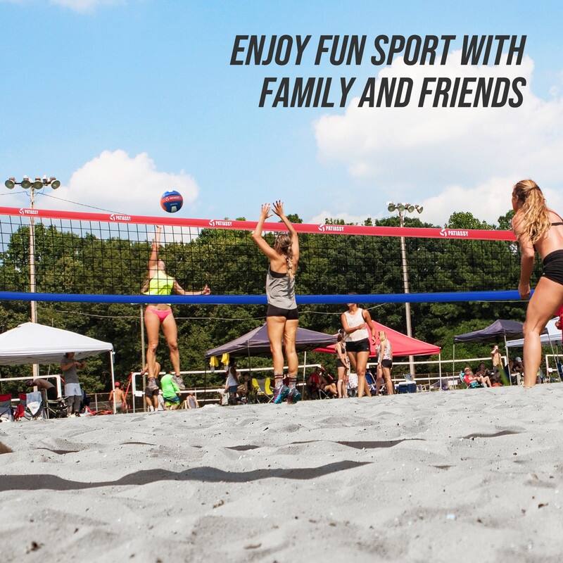 Patiassy Outdoor Portable Volleyball Net Set System for Backyard Adjustable