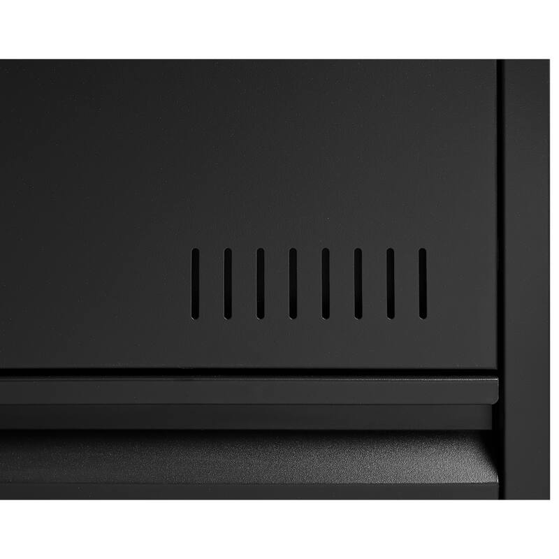 Anmytek Black File Cabinet Double Drawer Locking Office Storage Desk Organizer