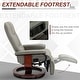 preview thumbnail 14 of 61, HomCom Faux Leather Adjustable Manual Swivel Base Recliner Chair with Comfortable and Relaxing Footrest