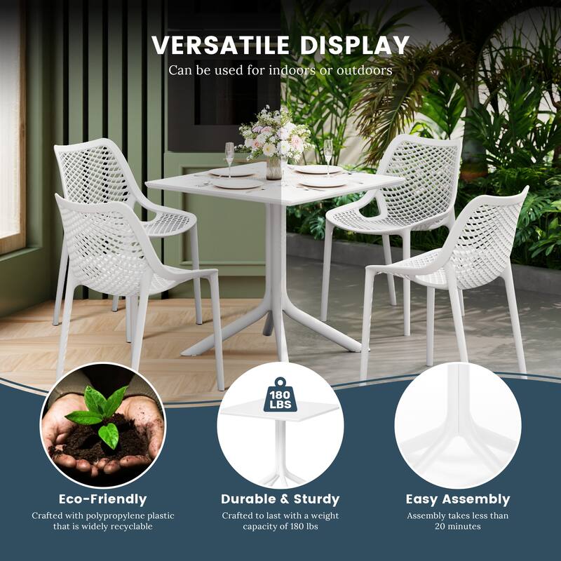Frond and Form 31.5" Outdoor Square Dining Table