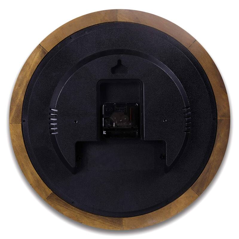 Wall Clock Wood 14 Inch Silent Wall Clock Large Decorative Battery Operated Non Ticking Analog Retro Clock