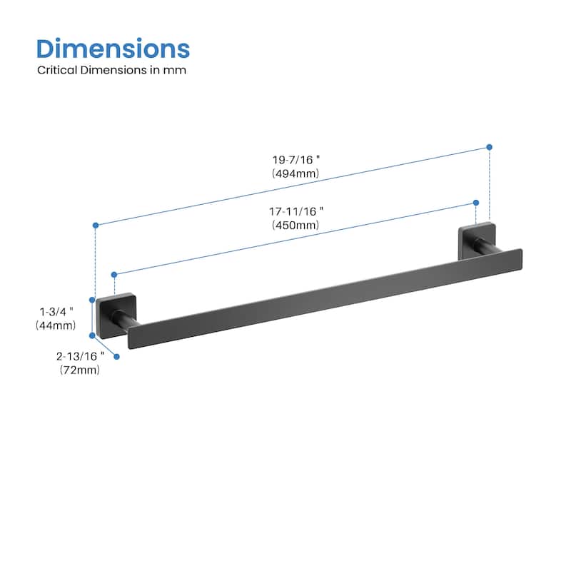 Blaze 18 inch Bathroom Towel Bar