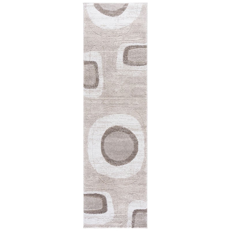 SAFAVIEH Northport Eter Rug - 2'3" x 8' Runner - Taupe/Ivory