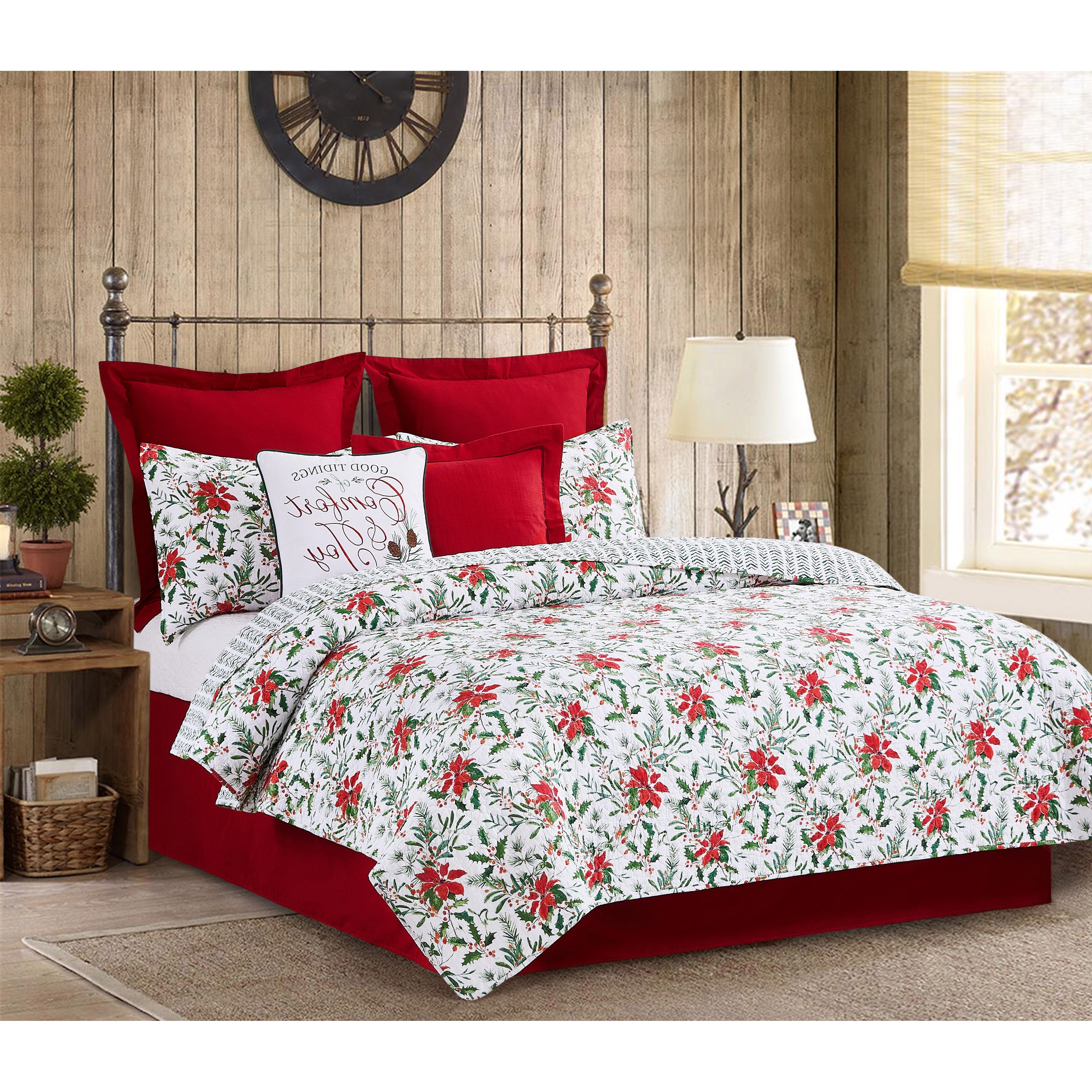 Silvia Cotton Cotton Quilt Set - Reversible and Machine Washable