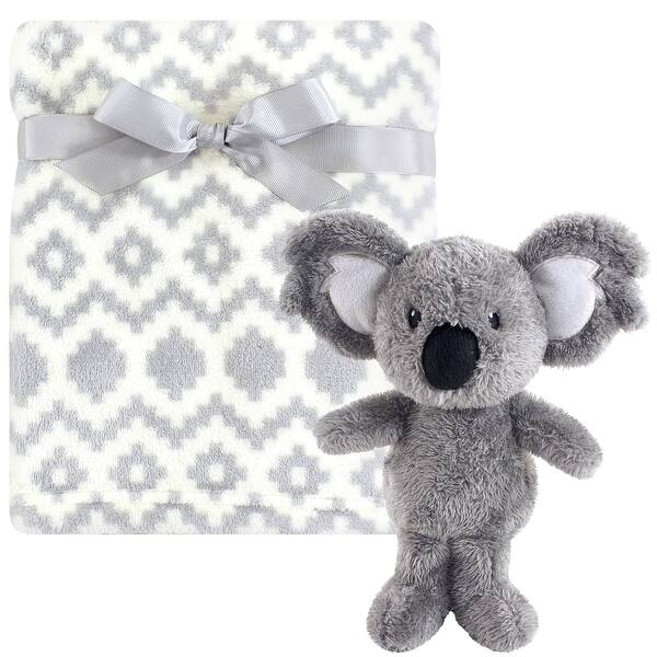slide 1 of 1, Hudson Baby Infant Plush Blanket with Toy, Snuggly Koala, One Size - Snuggly Koala - One Size One Size - Snuggly Koala