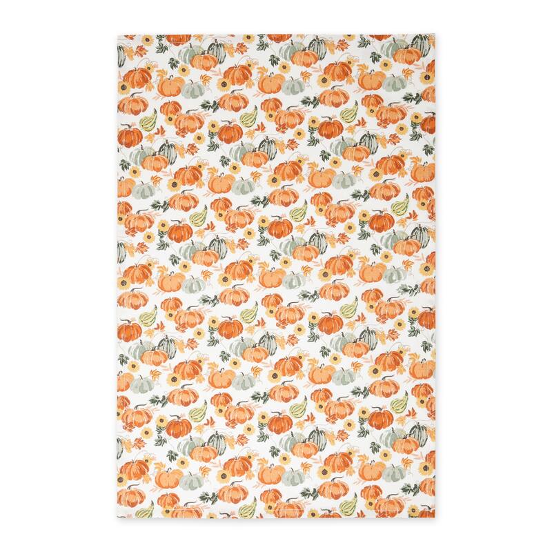 Autumn Pumpkins Printed Dishtowel (Set of 2)