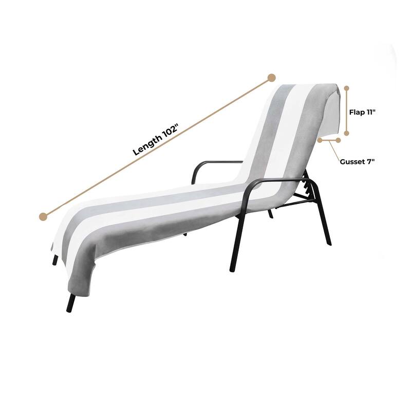 Superior Cabana Cotton Towel/ Chaise Lounge Chair Cover