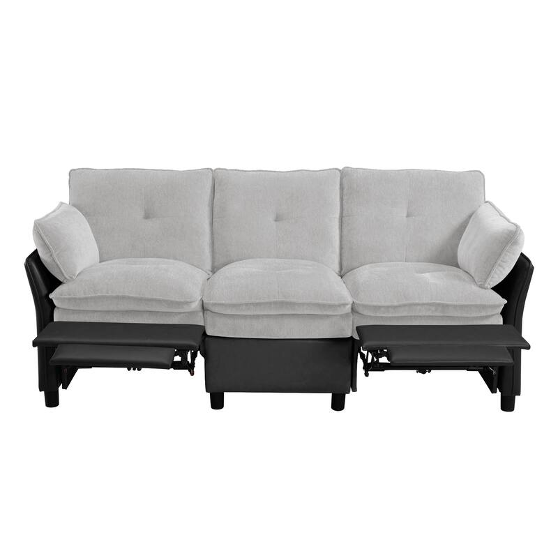3 Seater Modern Soft Upholstered Power Reclining Sofa for Living Room