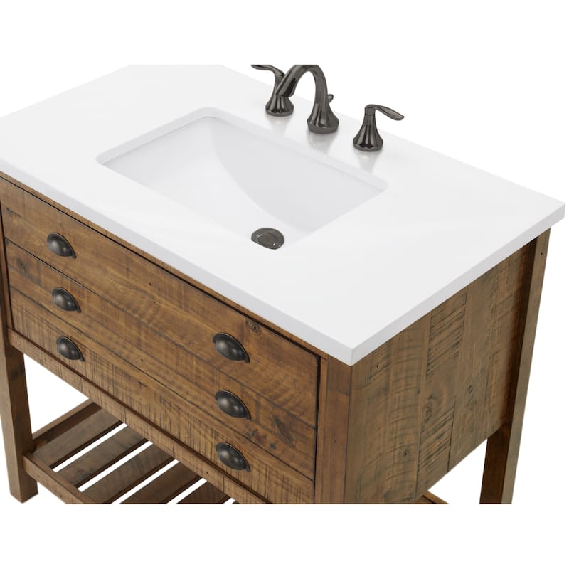 Monterey 37" Farmhouse Single Bathroom Vanity with Top