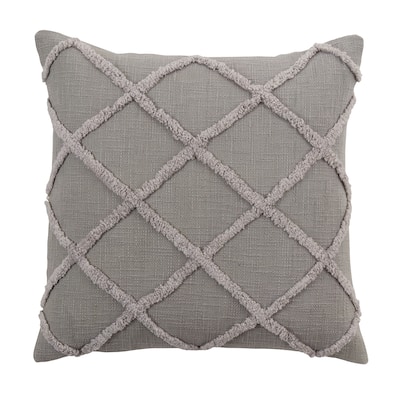 Tufted Pillow With Diamond Design
