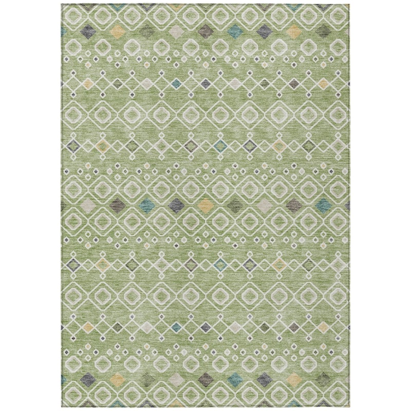 HomeRoots Geometric Modern Rectangle Outdoor Rug