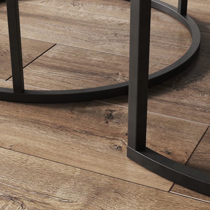 Nathan James Stella Round Nesting Coffee Table Set of 2