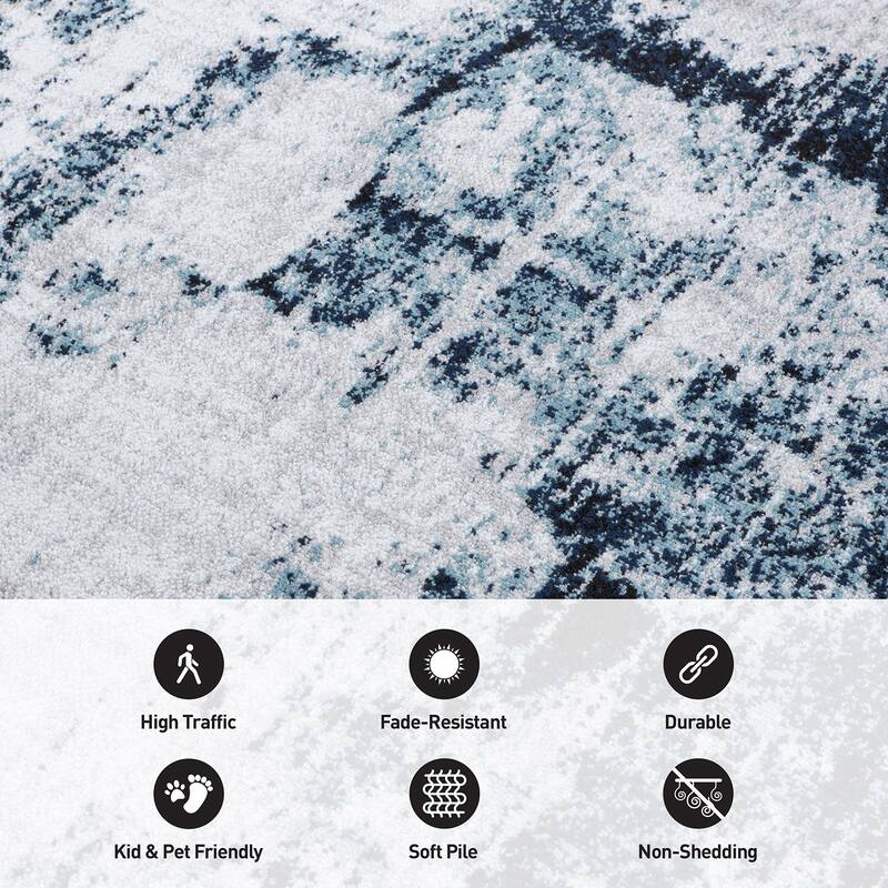Modern Abstract Reflections Area Rug