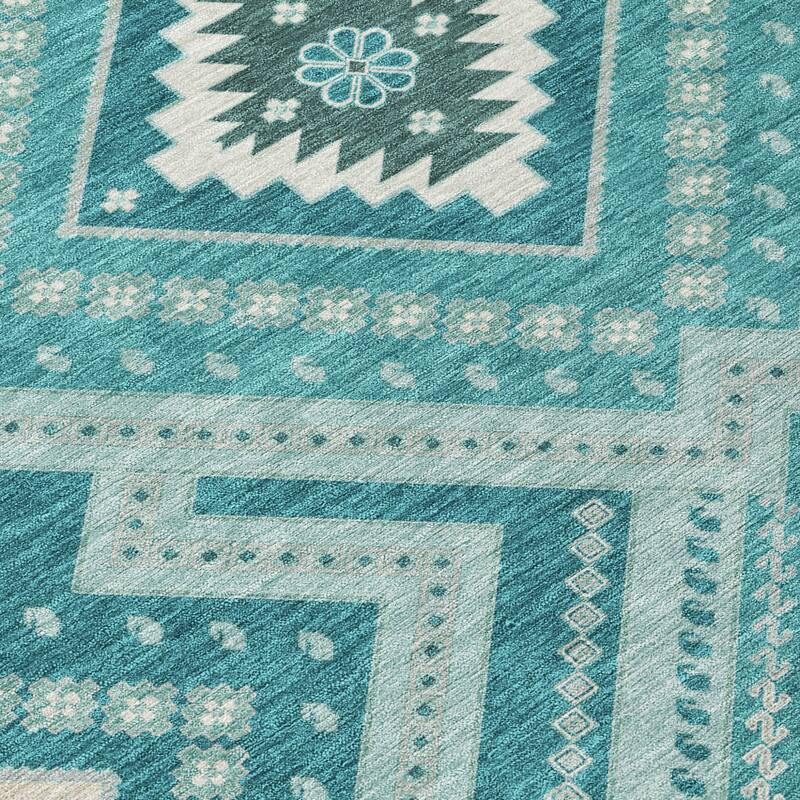 HomeRoots Tribal Transitional Rectangle Outdoor Rug
