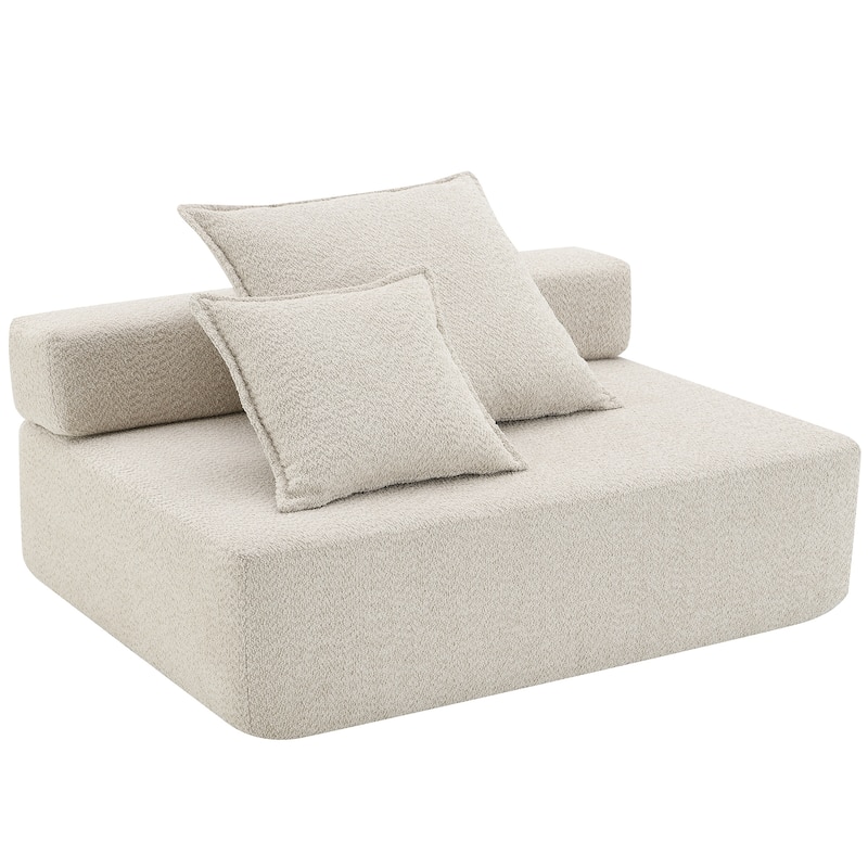 Homy Casa U-Shaped Modular Sofa, Boucle, Convertible, Living