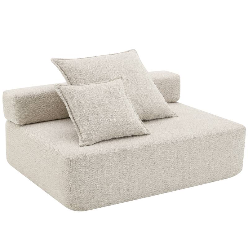 Modern Floor Couch Convertible Compressed Couch, Loveseat Frame for Oversized Modular U Shaped Sectional Sofa
