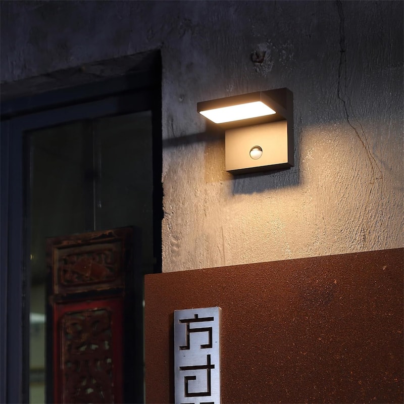 LED Motion Sensor Outdoor Wall Sconce Light