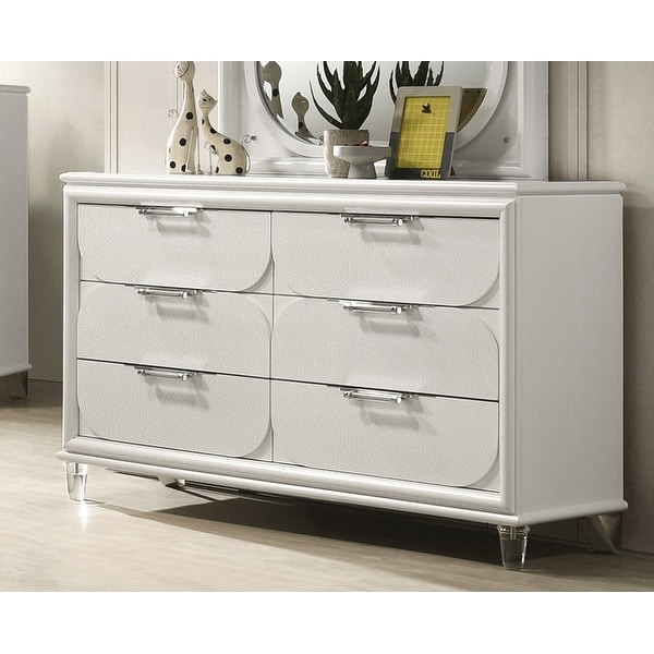 slim fit dress slacks Grace Mother of Pearl Inlay 4 Drawer Dresser Grey main image 0