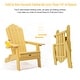 preview thumbnail 13 of 26, Folding Adirondack Chair with Cup Holder, for Patio Deck Garden