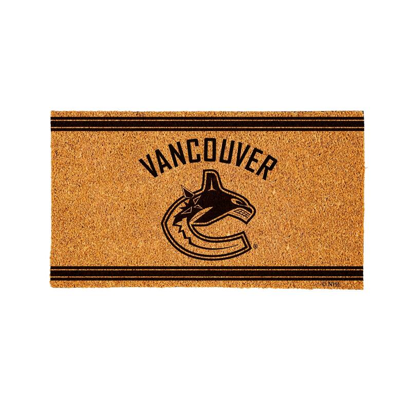 Vancouver Canucks PVC Door Mat - Black