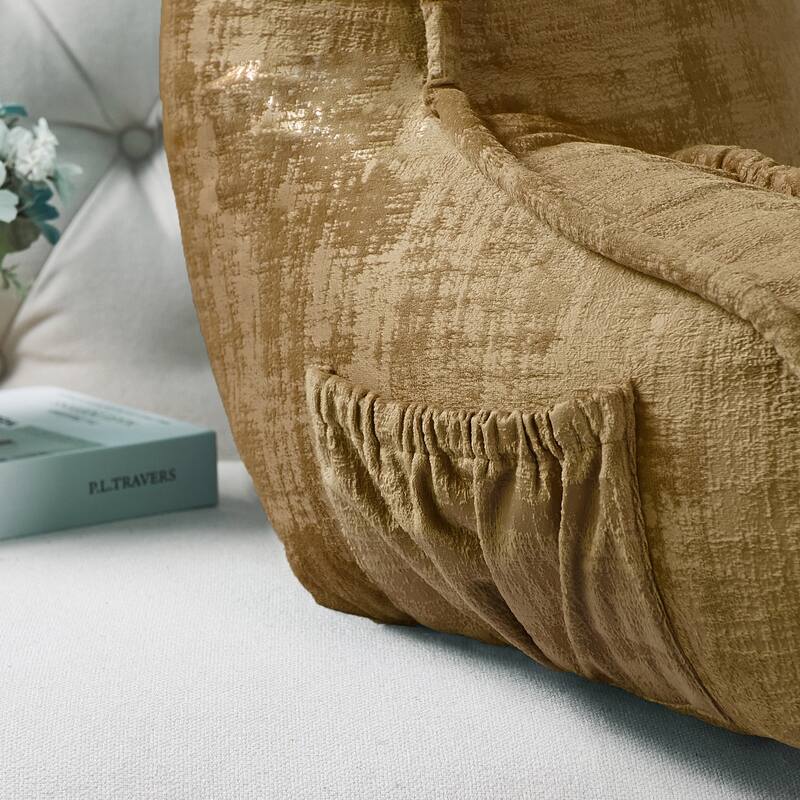 Textured Velvet Bedrest Reading Pillow Cover & Filling